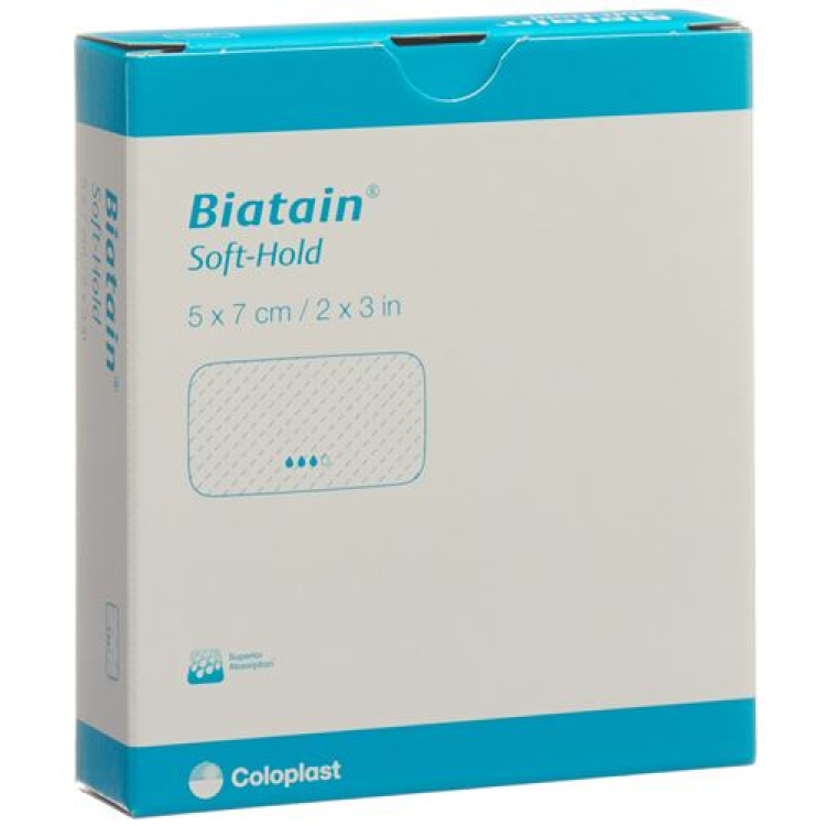 Biatain Soft-Hold Schaumverband 5x7cm 5 Stk