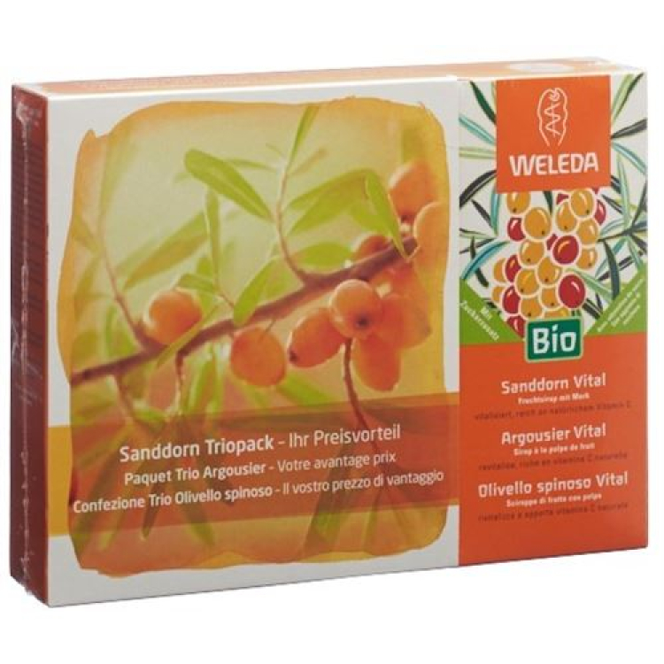 Weleda Havtorn Vital Sirup Trio 3 Flasker 200 ml