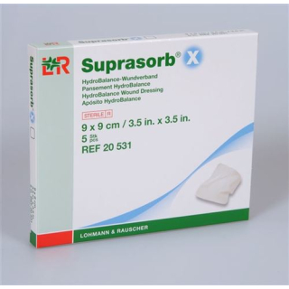 Suprasorb X HydroBalance wound dressing 9x9cm sterile 5 pcs