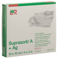 Suprasorb A + Ag calcium alginate dressings 10x10cm sterile 10 pcs