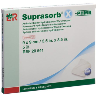 Suprasorb X + PHMB HydroBalance apósito para heridas 9x9cm antimicrobiano