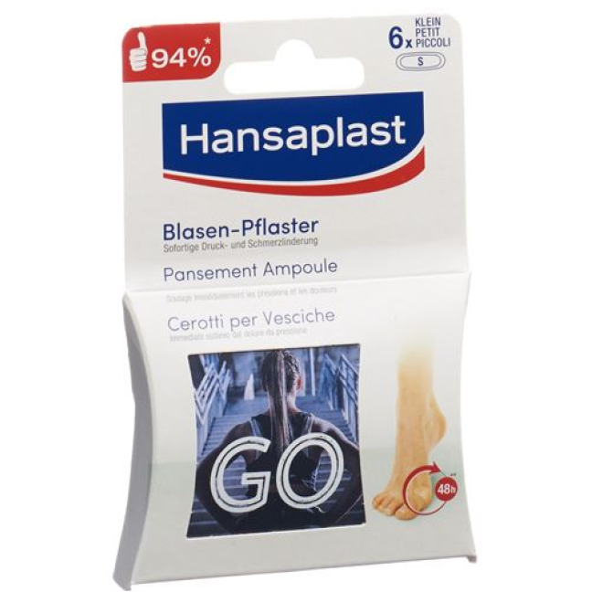 Пластирі блістери Hansaplast Footcare маленькі 6 шт