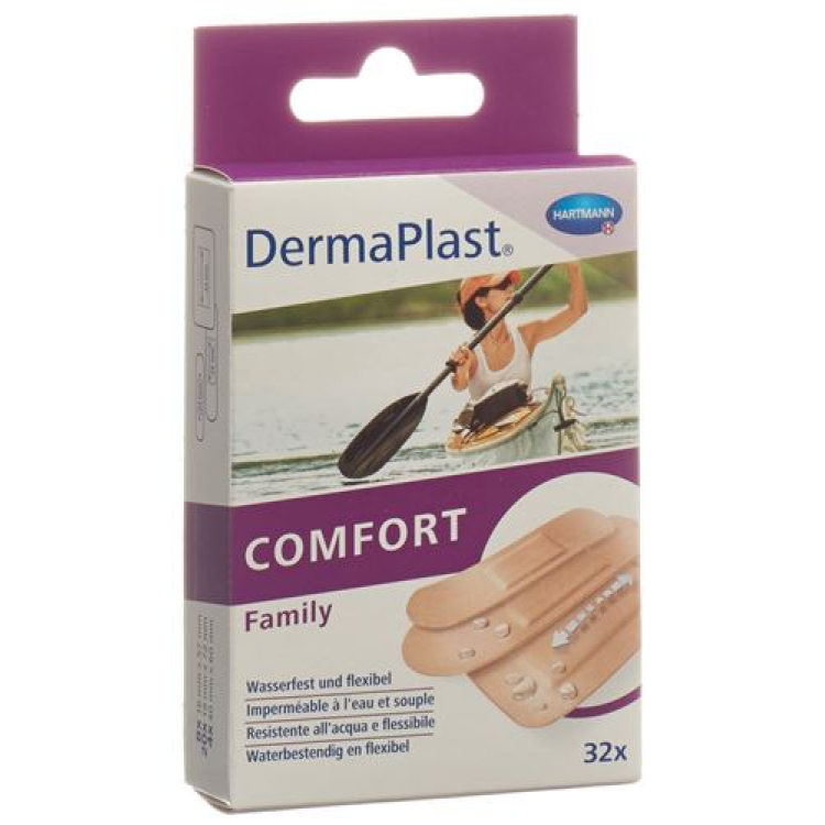 DermaPlast COMFORT жанұялық жолақтары 32 дана