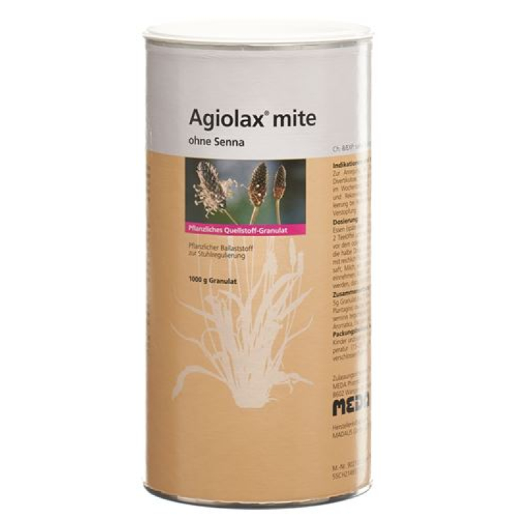 Agiolaxmide uden Senna Gran Ds 1000 g