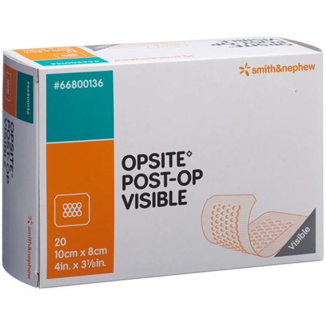 OPSITE POST OP VISIBLE ក្រណាត់មុខរបួសថ្លា 8x10cm 20pcs