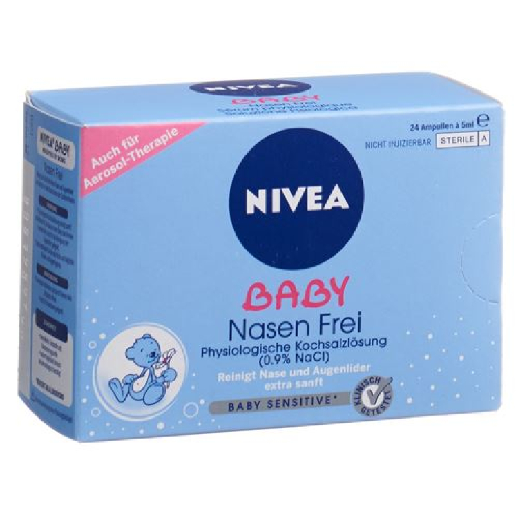 Nivea Baby Nesefri løsning 0,9 % 24 x 5 ml