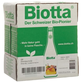 Biotta Mango Mix Organic 6 Bottles 5 dl