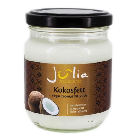 Julia Virgin Kokosolje Økologisk kokosfett 180 g