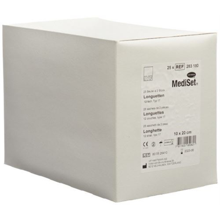 Mediset IVF longuettes növü 17 10x20cm 12 x steril 25 x 2 ədəd