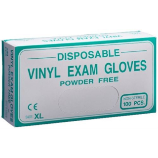 guantes de examen vinilo XL sin polvo caja 100 uds