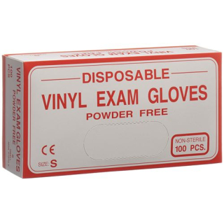 guantes de examen de vinilo sin polvo caja 100 uds