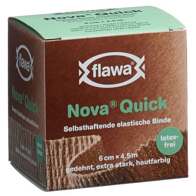 Безлатексний бинт Flawa Nova Quick 6 см x 4,5 м