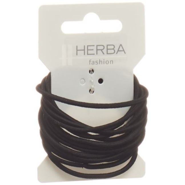 Ластик за коса Herba 4.2см черен 16 бр