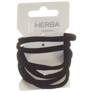 Резинка для волос Herba 5,6см черная 6 шт.
