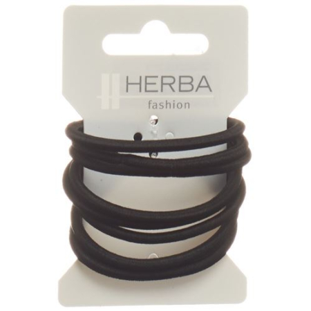 Herba Hair Tie 5cm Black - Pack of 8 Pieces