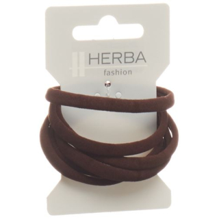Herba hair tie 5.6cm brown 6 pcs