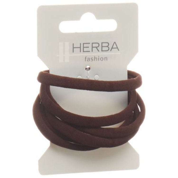 Élastique à cheveux Herba 5,6 cm marron 6 pcs