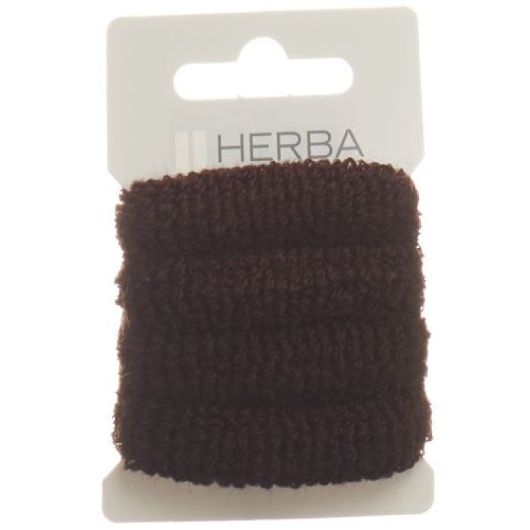 Herba hair tie 4cm terry brown 4 pcs