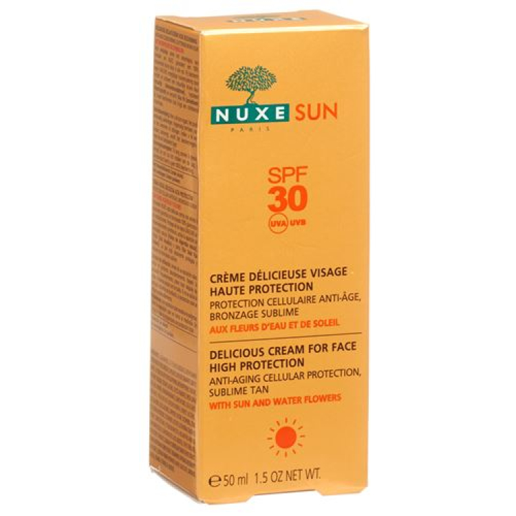 Nuxe Sun Crème Visage Delic Facteur de Protection Solaire 30 50 ml