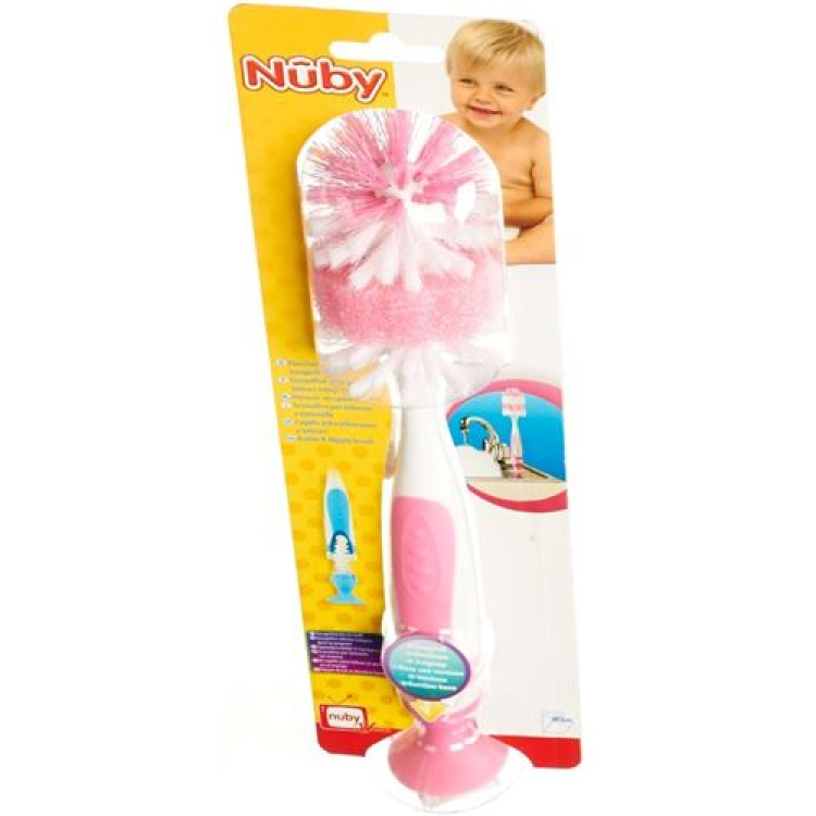 Nuby flessenborstel Premium incl. Speen borstel. met zuignap