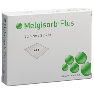 Melgisorb Plus alginate dressing 5x5cm sterile 10 pcs