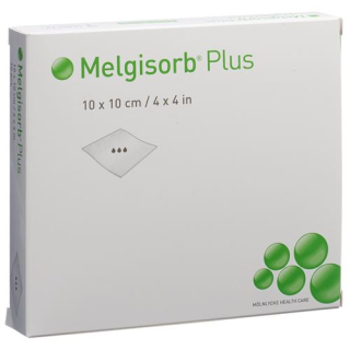 Melgisorb Plus alginatdressing 10x10cm steril 10 stk