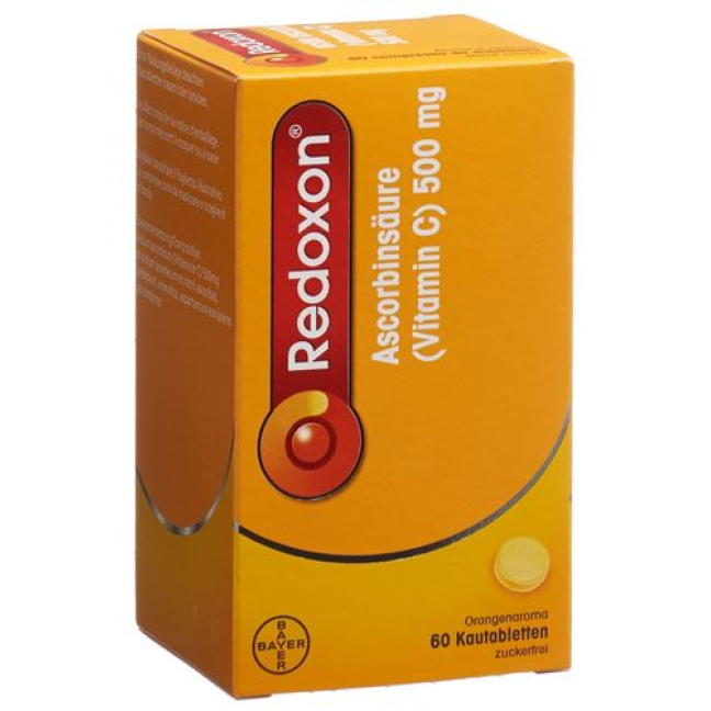 Redoxon Kautabl 500 mg Orange Flavor Sugarless 60 pcs