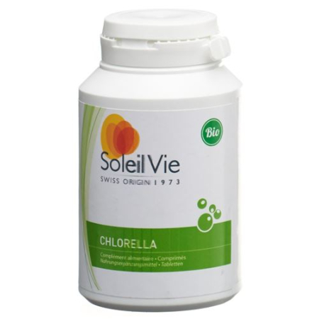 Soleil Vie Bio Chlorella pyrenoidosa 片剂 250 毫克淡水藻类 500 片