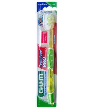 GUM SUNSTAR TECHNIQUE PRO 紧凑型中号牙刷