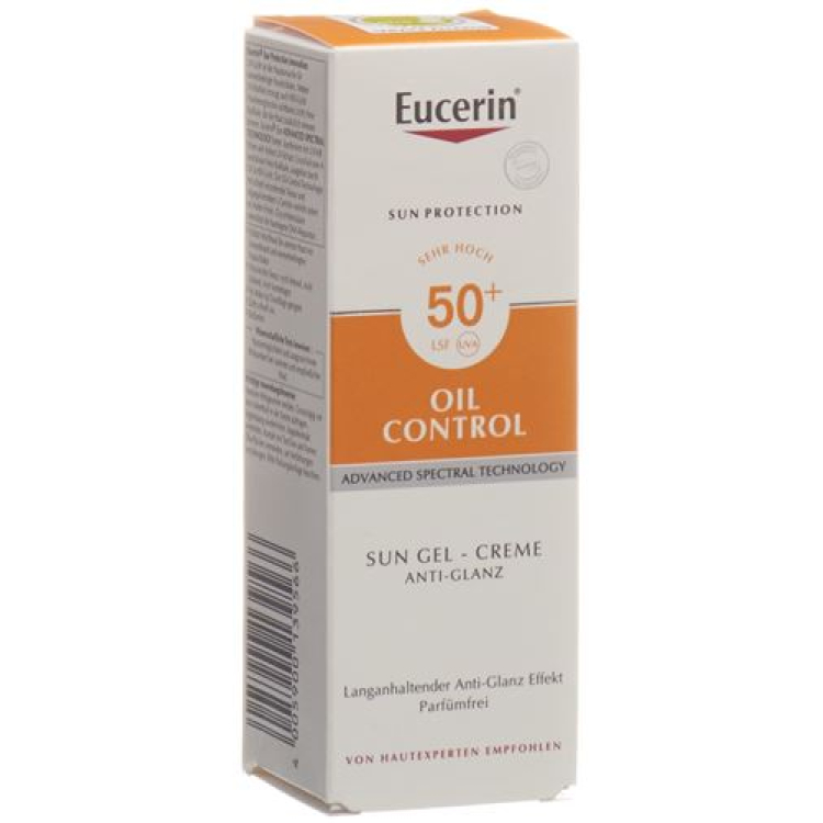 Eucerin SUN Opalovací gelový krém Anti-Shine SPF50 + 50 ml