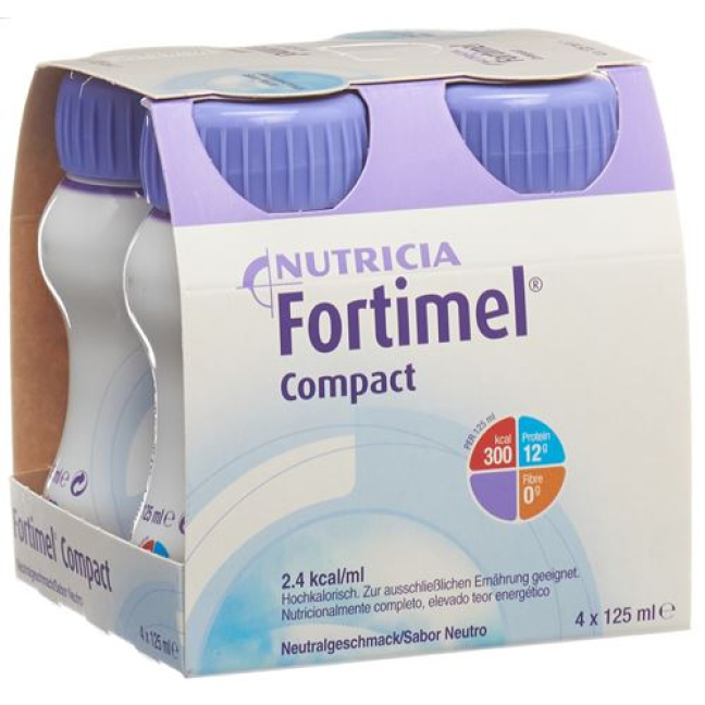 Fortimel Compact Neutral 4 lahvičky 125 ml
