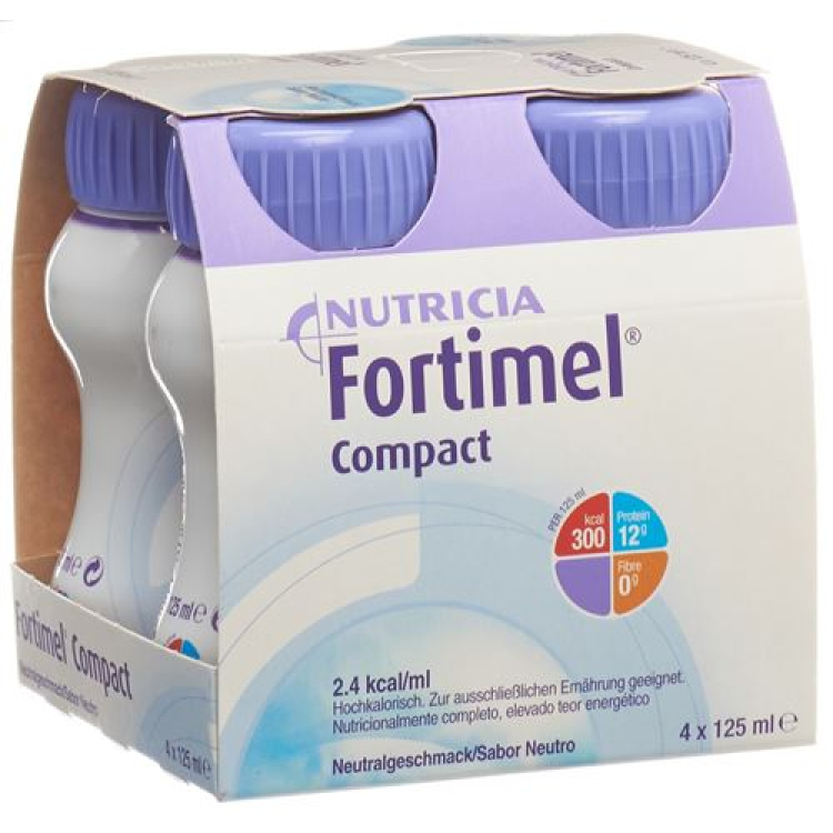 Fortimel Compact Neutral 4 ბოთლი 125 მლ