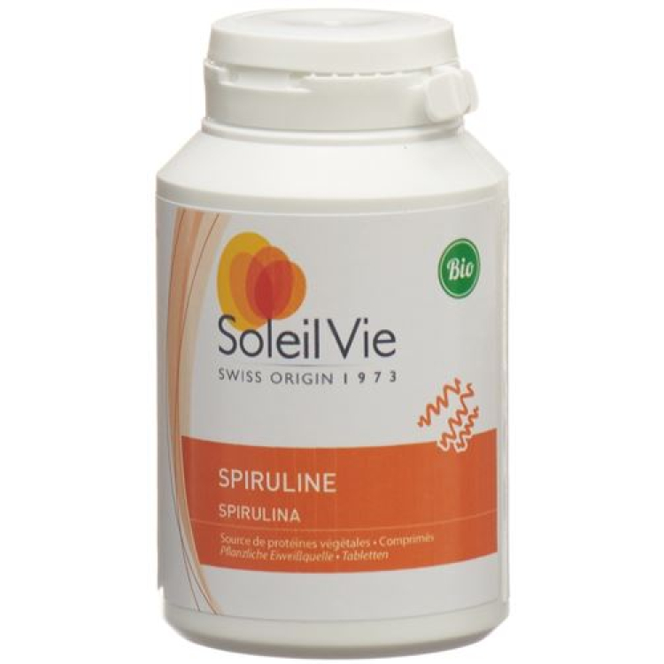 Soleil Vie Spirulina Tabl 500 mg fra organisk vannkultur 1