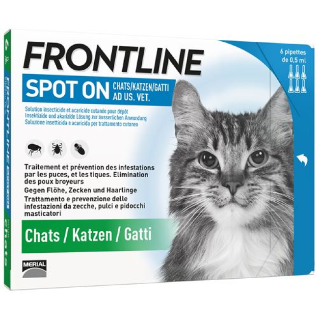 Frontline Spot On Cat List D 6 x 0,5 ml