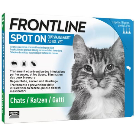 Frontline Spot On Cat List D 3 x 0.5 ml - Beeovita