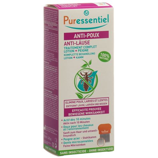 Puressentiel® anti-lus lotion med kam 100 ml