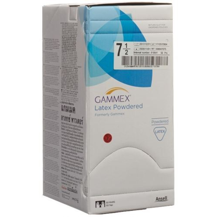 Gammex 7½ latex chirurgische handschoenen Gepoederd 50 paar