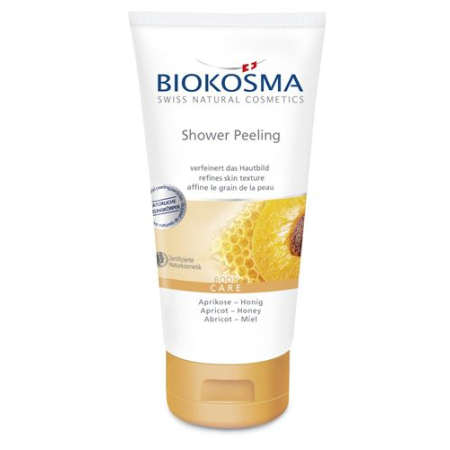 Chuveiro Biokosma descascando mel de damasco 150 ml