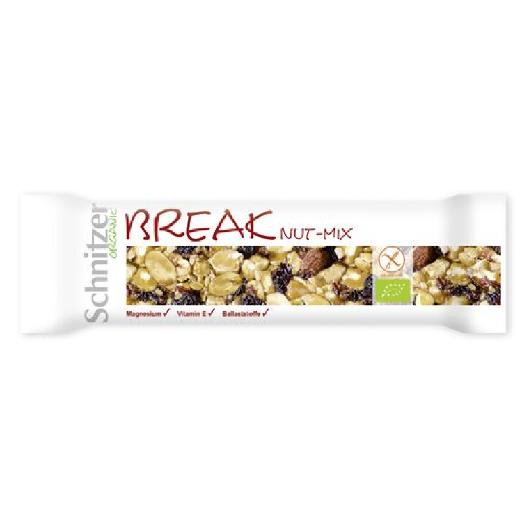 Schnitzer Bio Break Nut mix bar 24 x 40 g