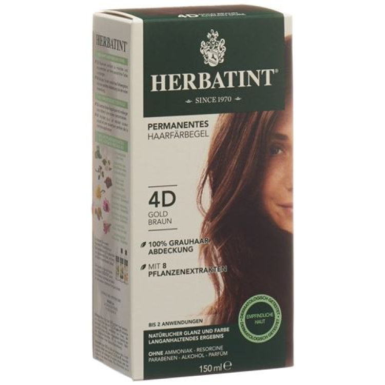 HERBATINT HAIRCOLOUR 4D Oro Marrone 150 ml