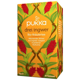Pukka Three chá de gengibre orgânico Btl 20 unid.