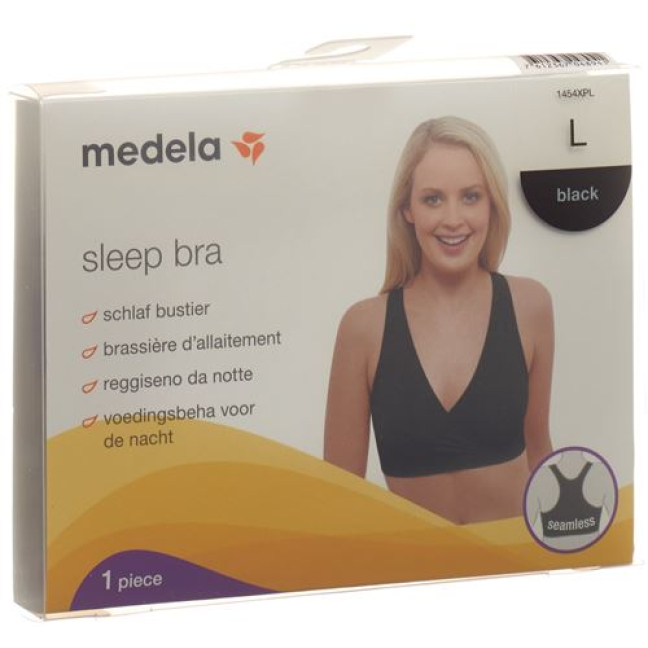 Medela Nursing Sleep Bra Black - Black / L