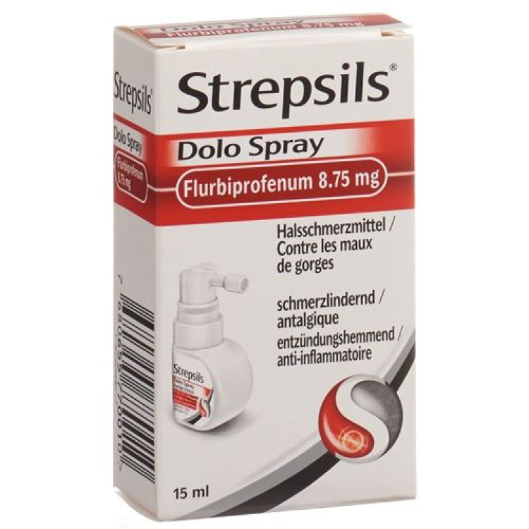 ថ្នាំ Strepsils Dolo flurbiprofen sprayay Fl 15 មីលីលីត្រ