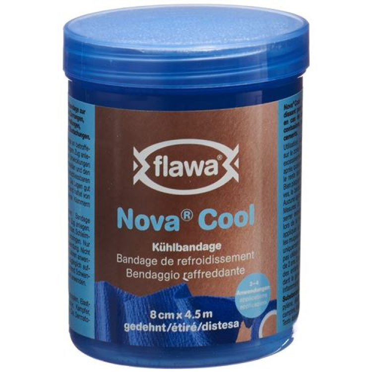 Flawa Nova Cool cooling bandage cohesive 8cmx4.5m