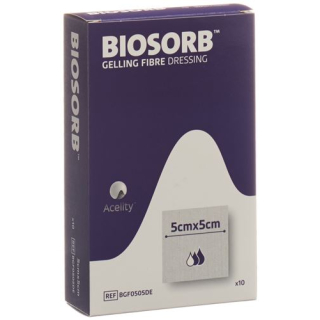 Gelling BIOSORB FIBER gel fiber wound dressing 5x5cm 10 pcs