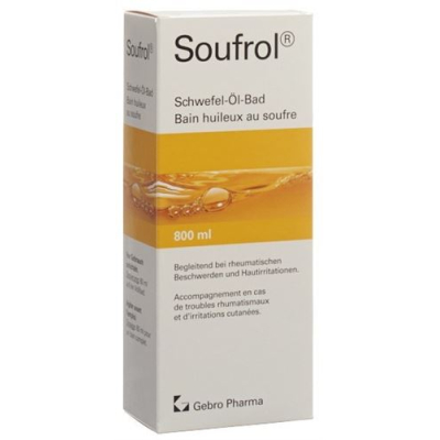 Soufrol ស្ពាន់ធ័រ ងូតទឹកប្រេង fl 800 មីលីលីត្រ