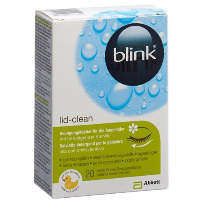 blink lid-clean cleaning wipes 20 pcs