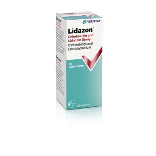 Lidazon klorheksidin og lidokain spray 30 ml