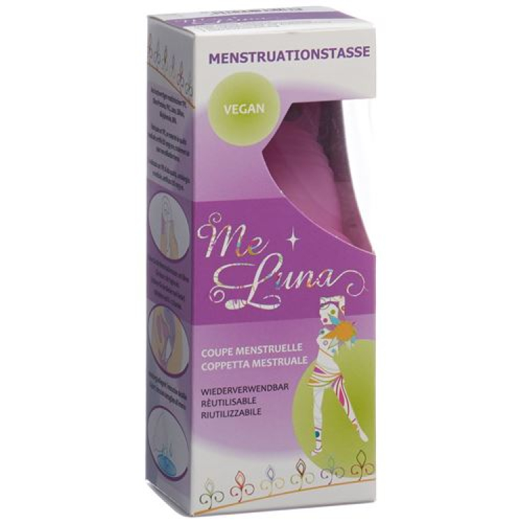 Me Luna Menstruationstasse Soft Shorty M Ring Rosa