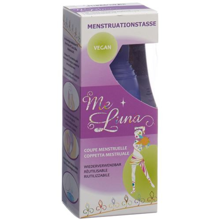 Me Luna menstrual cup Sport S Ring blue-violet